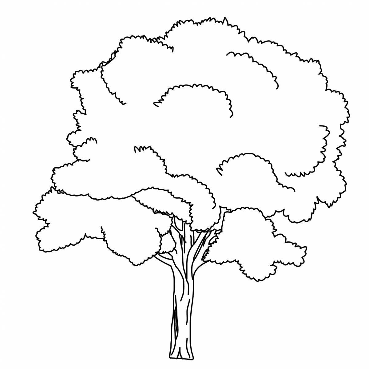 Сказочное дерево раскраски для детей
