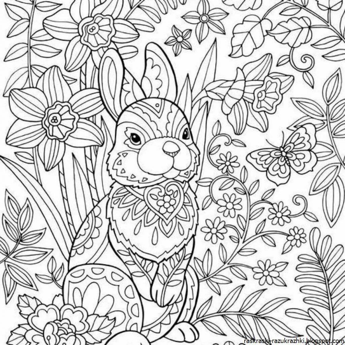 Creative anti-stress coloring book for children 6-7 years old