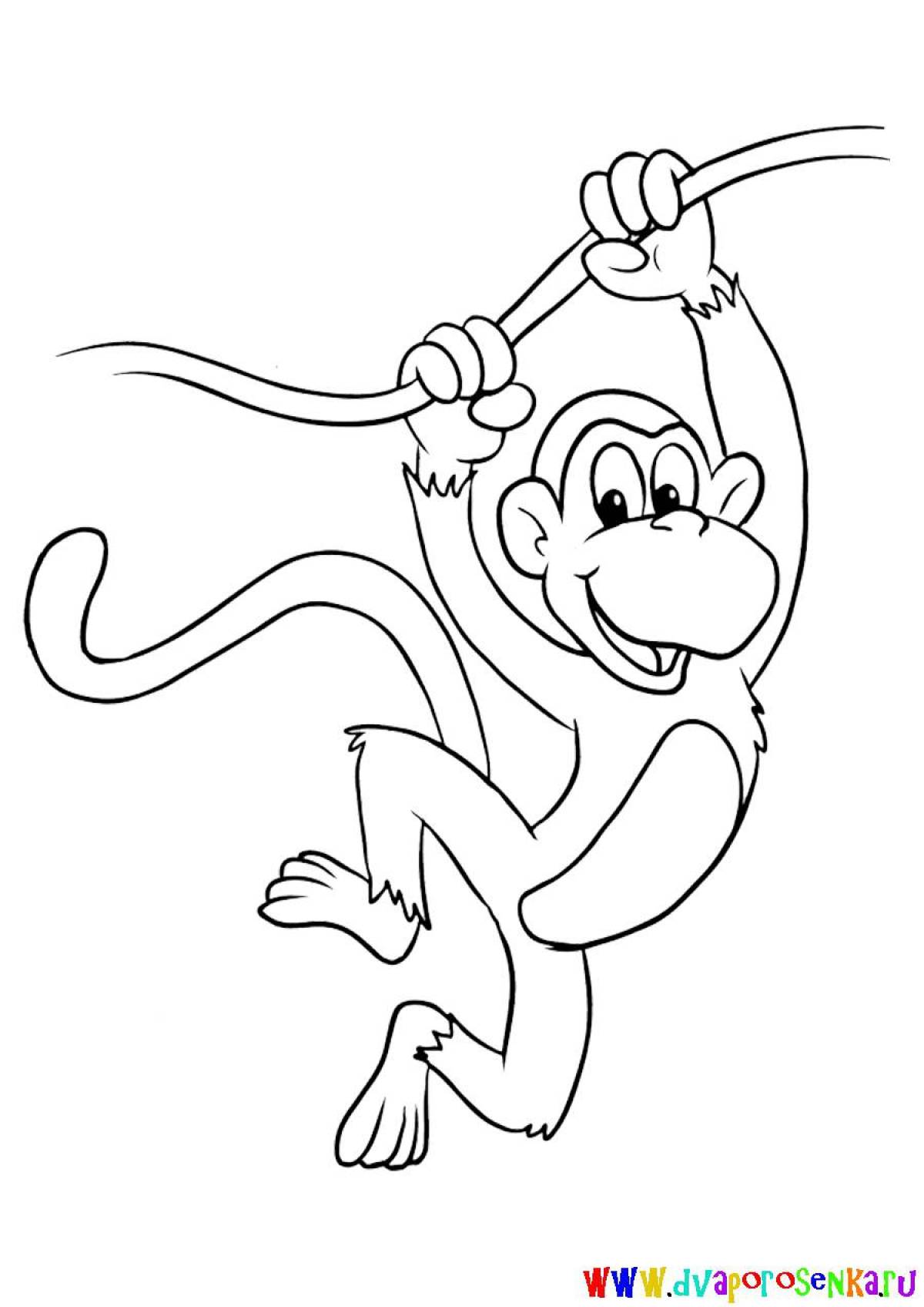 Sassy monkey coloring book