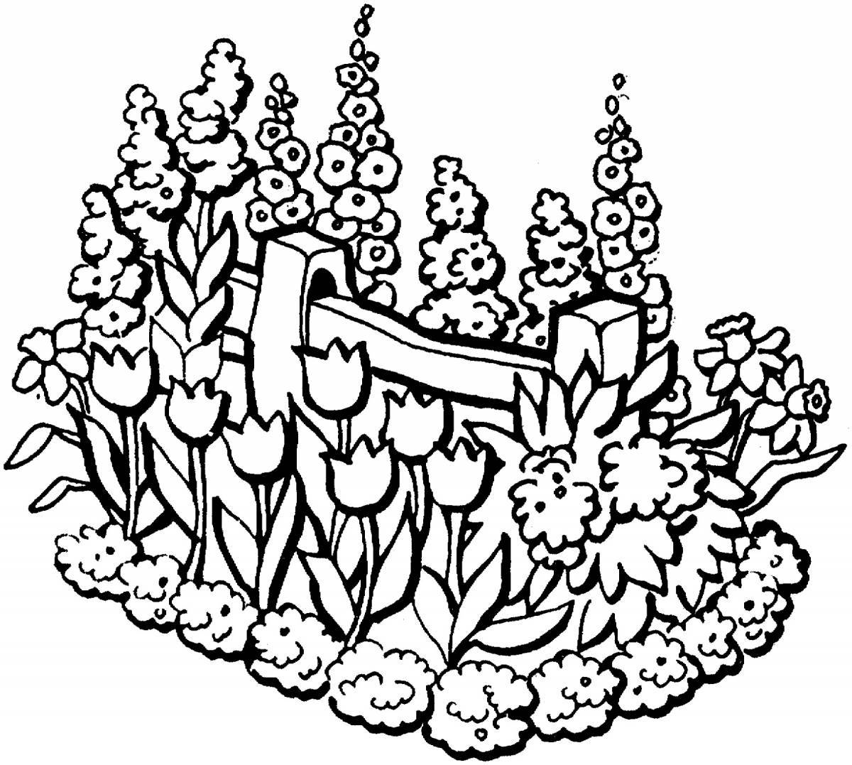 Glowing Garden of Eden coloring page