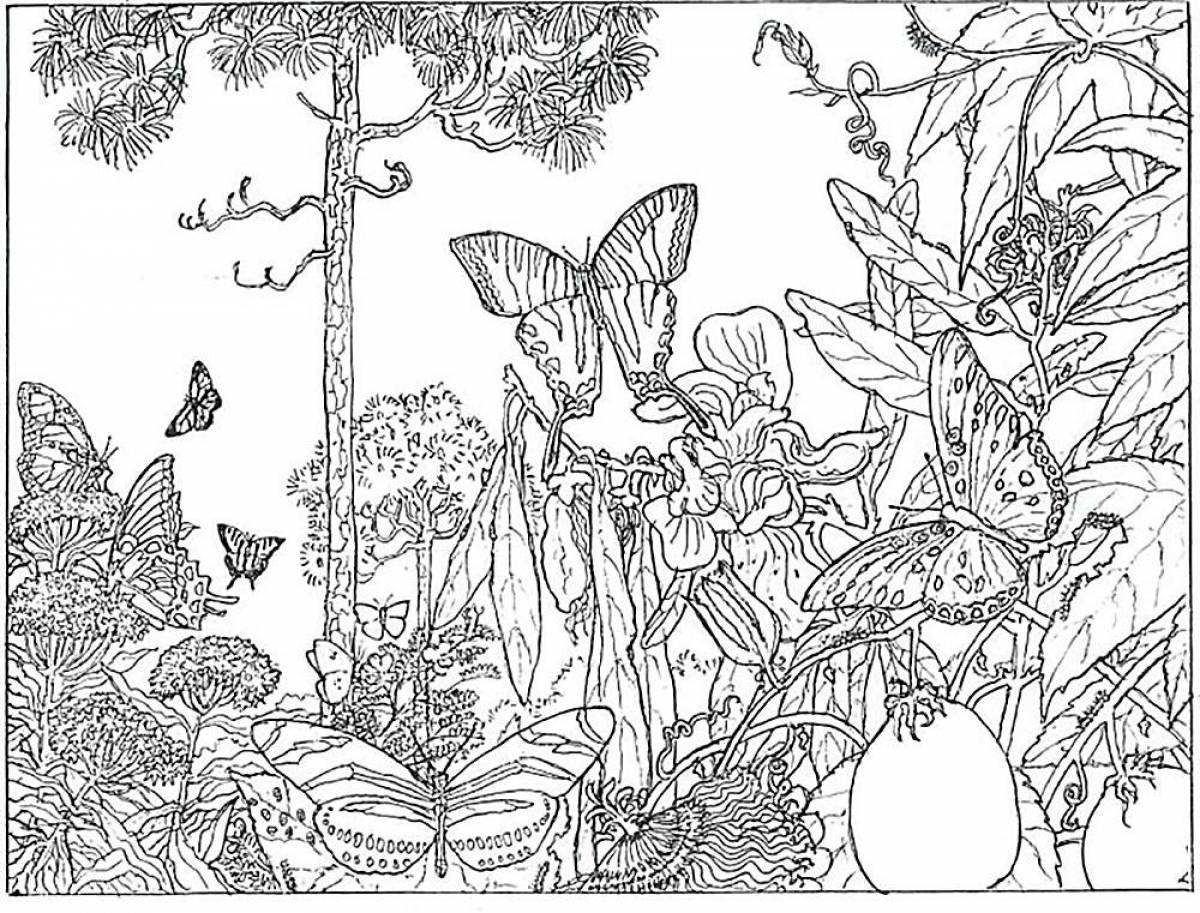 Rich Garden of Eden coloring page