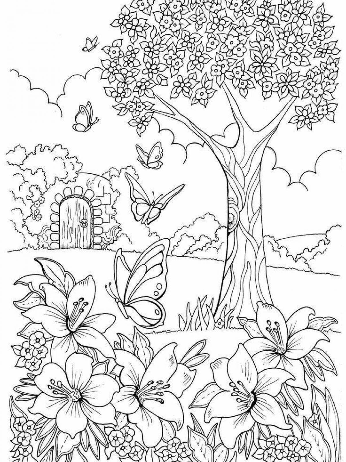 Brilliant Garden of Eden coloring book