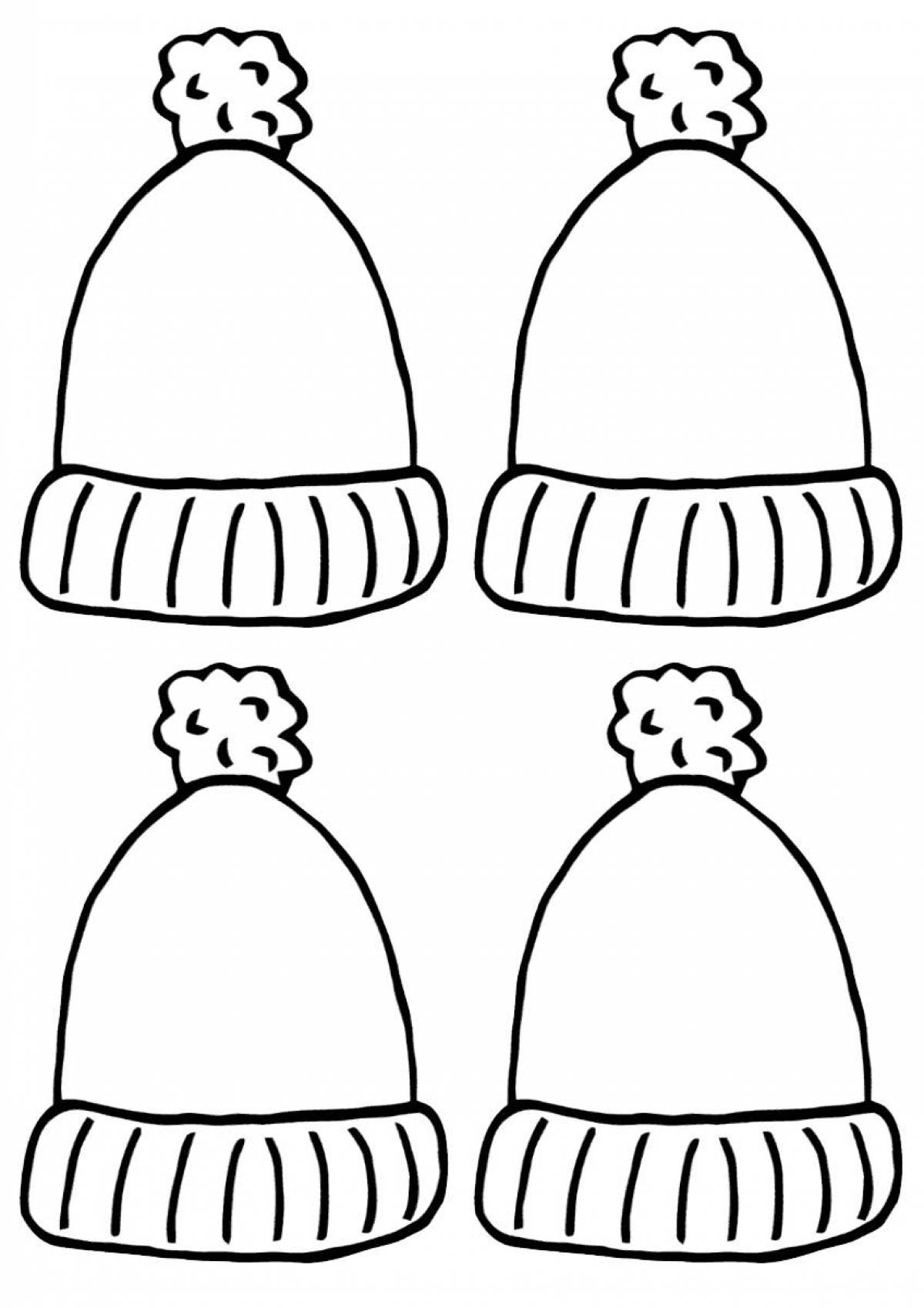 Яркая шляпа-раскраска для малышей