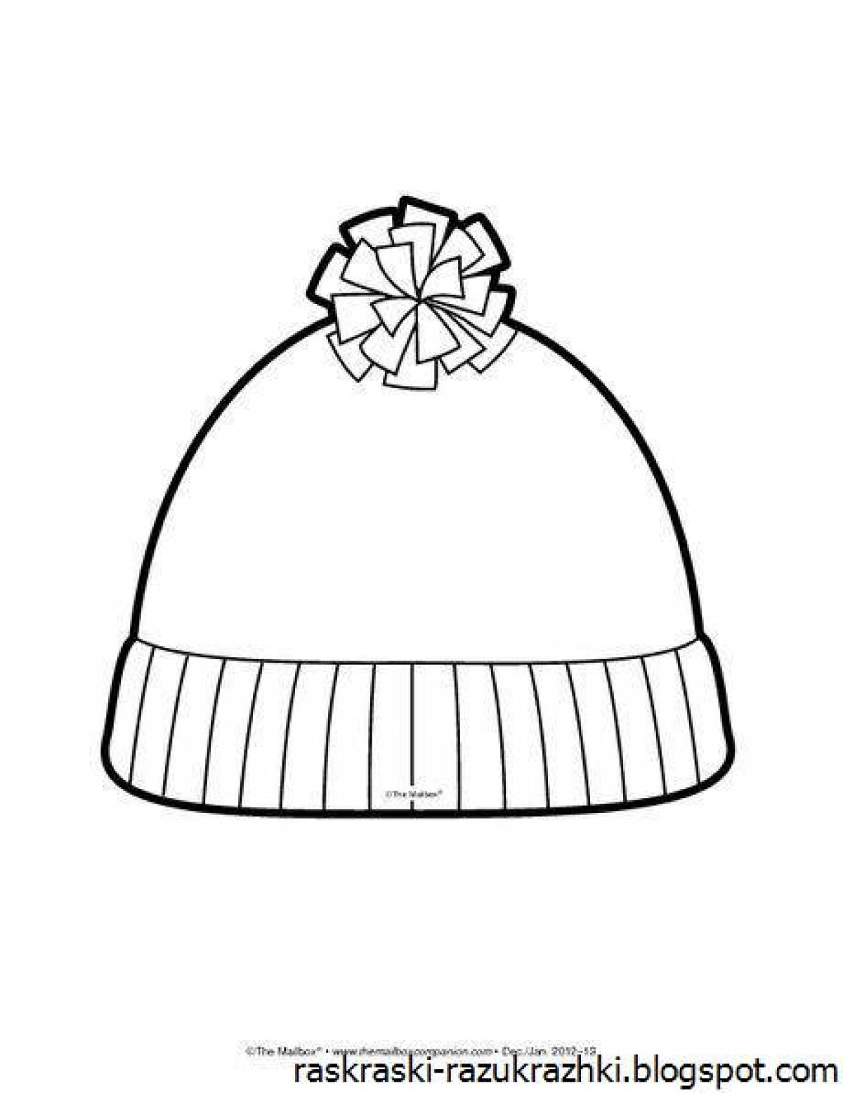 A fun hat coloring book for kids