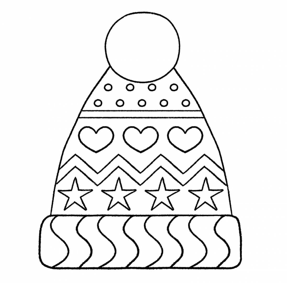 Junior exotic hat coloring page