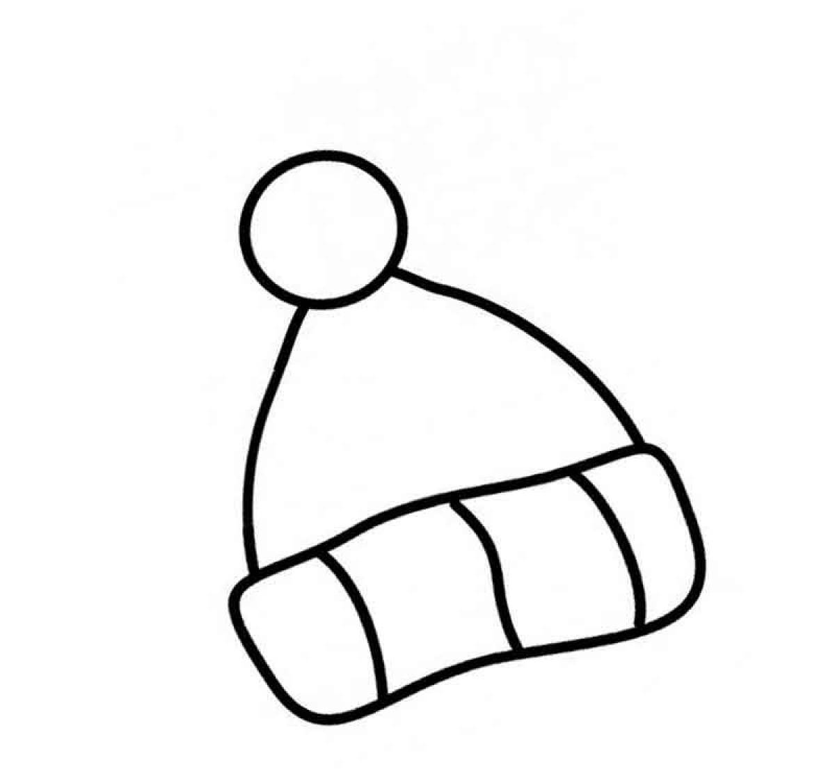 Student hat coloring page