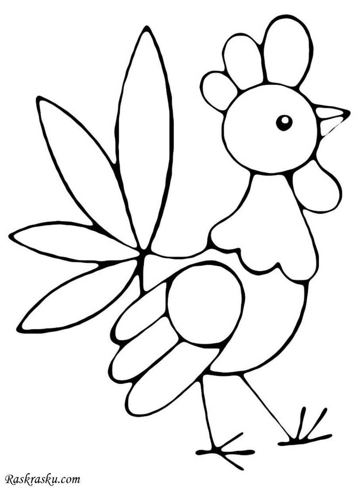 Color-brilliant coloring page for children 2-3 years old