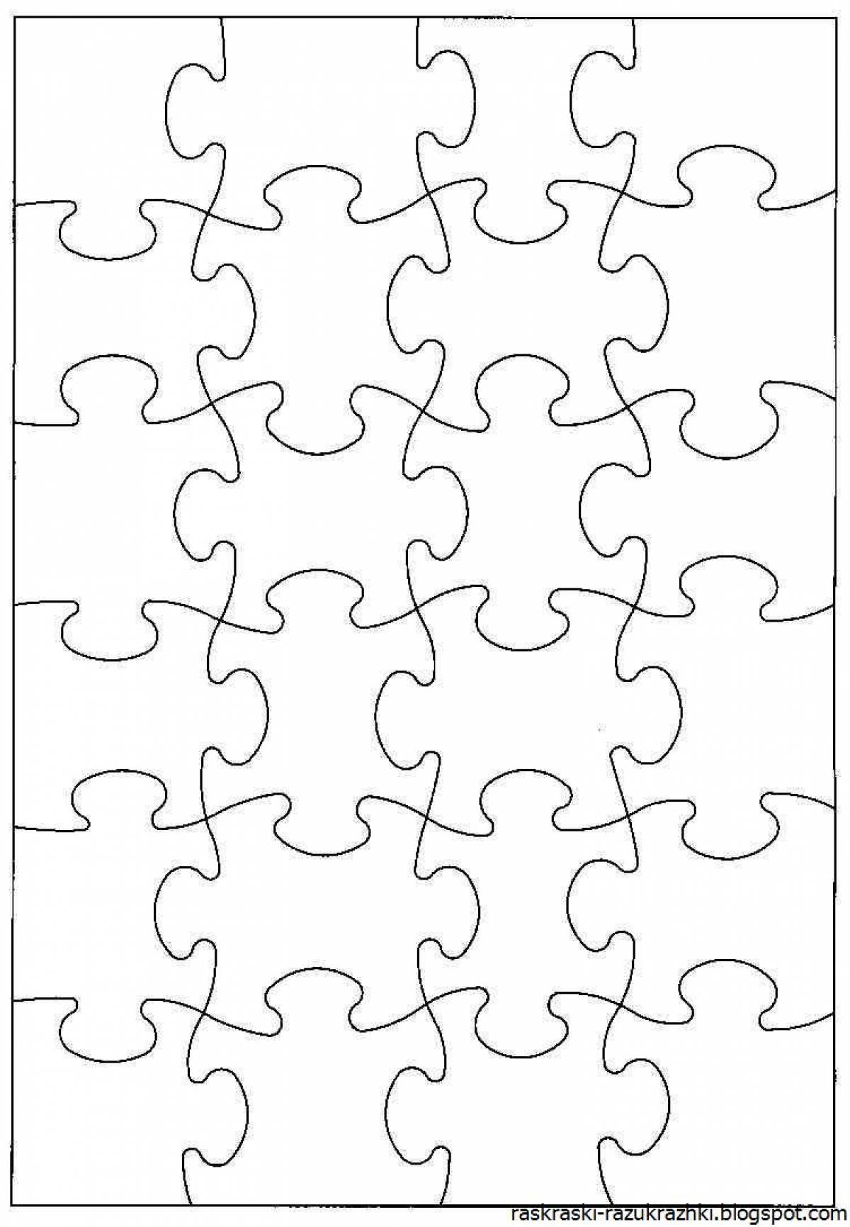 Colorful puzzle coloring page