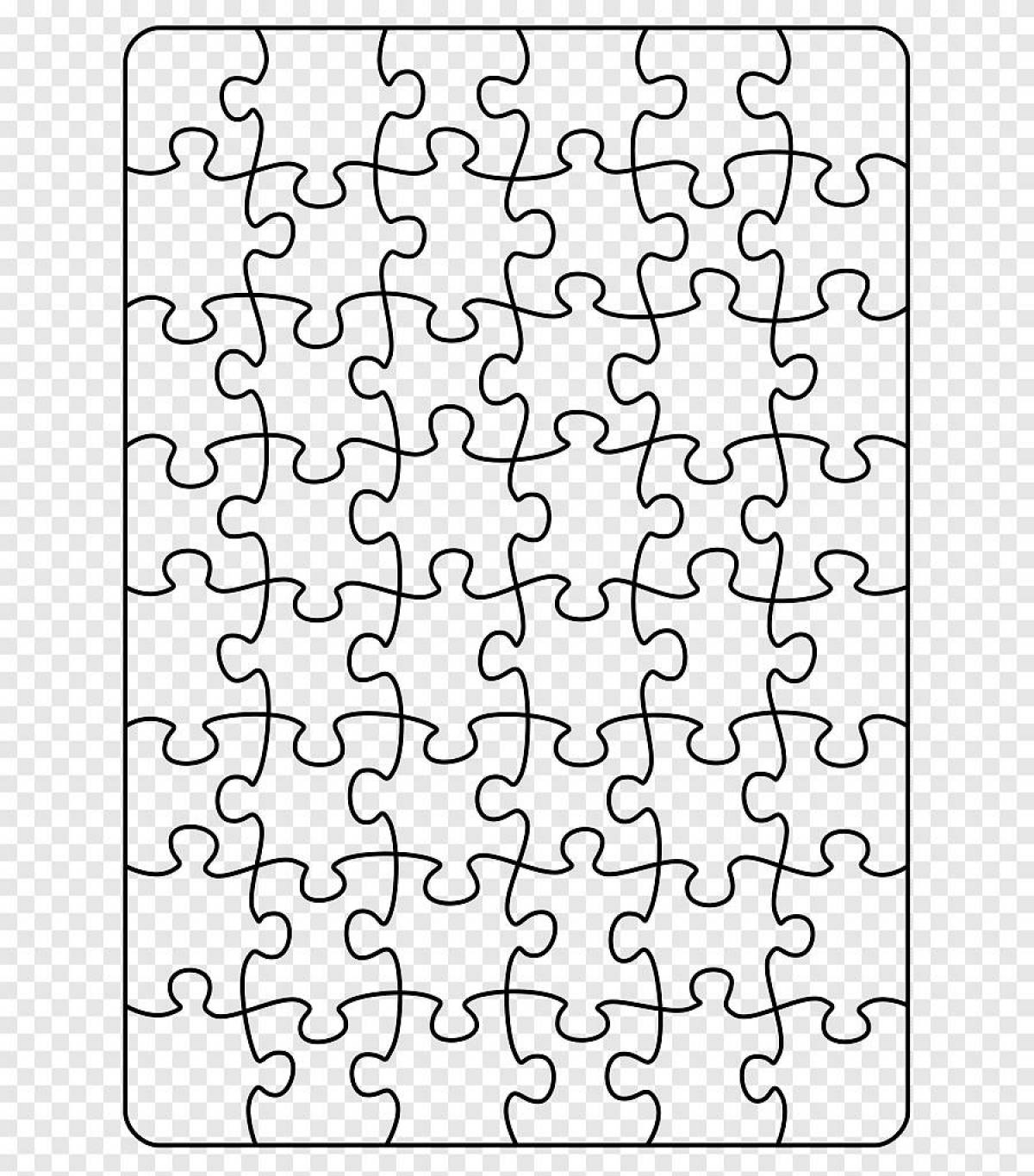 Vibrant puzzle coloring page