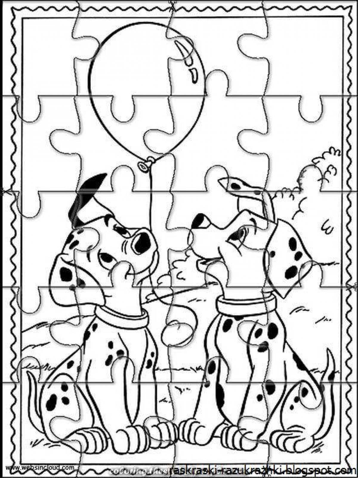 Intriguing puzzle coloring book