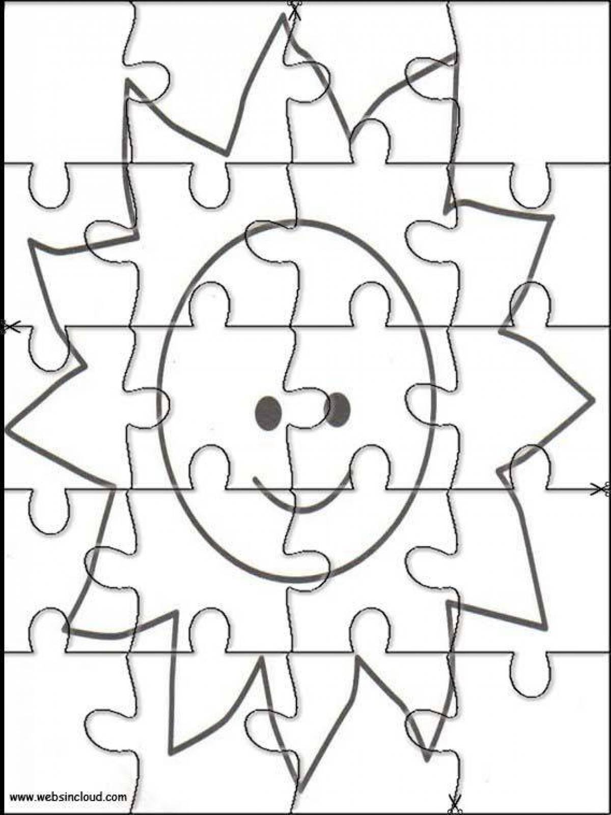Coloring shining puzzle