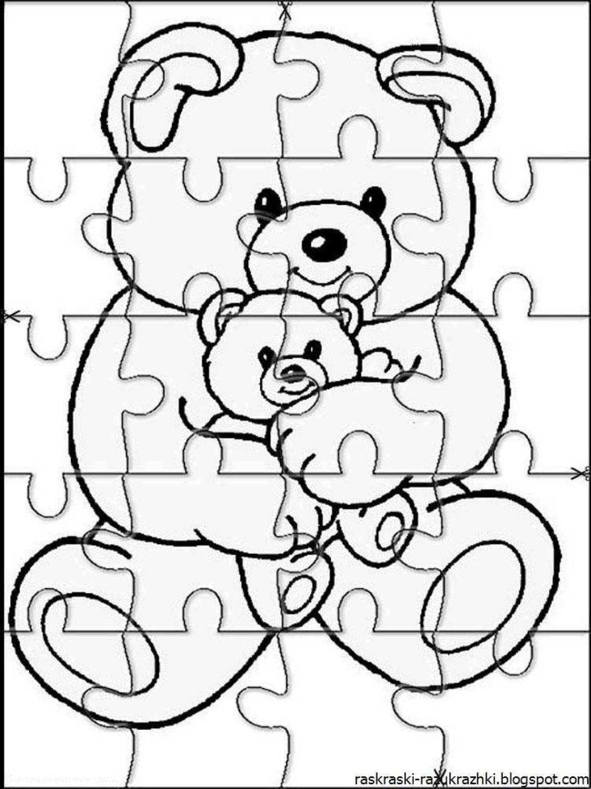 Serene puzzle coloring page