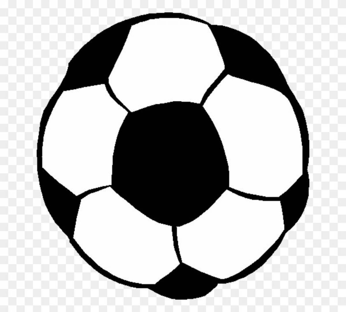 Coloring page bright soccer ball