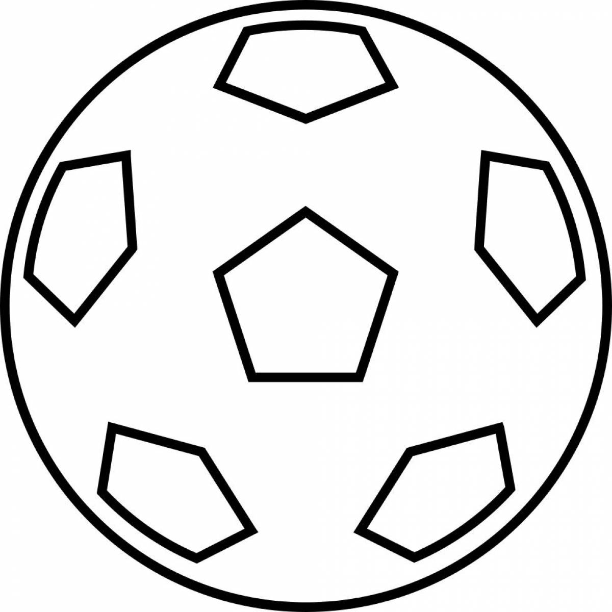 Coloring page funny soccer ball