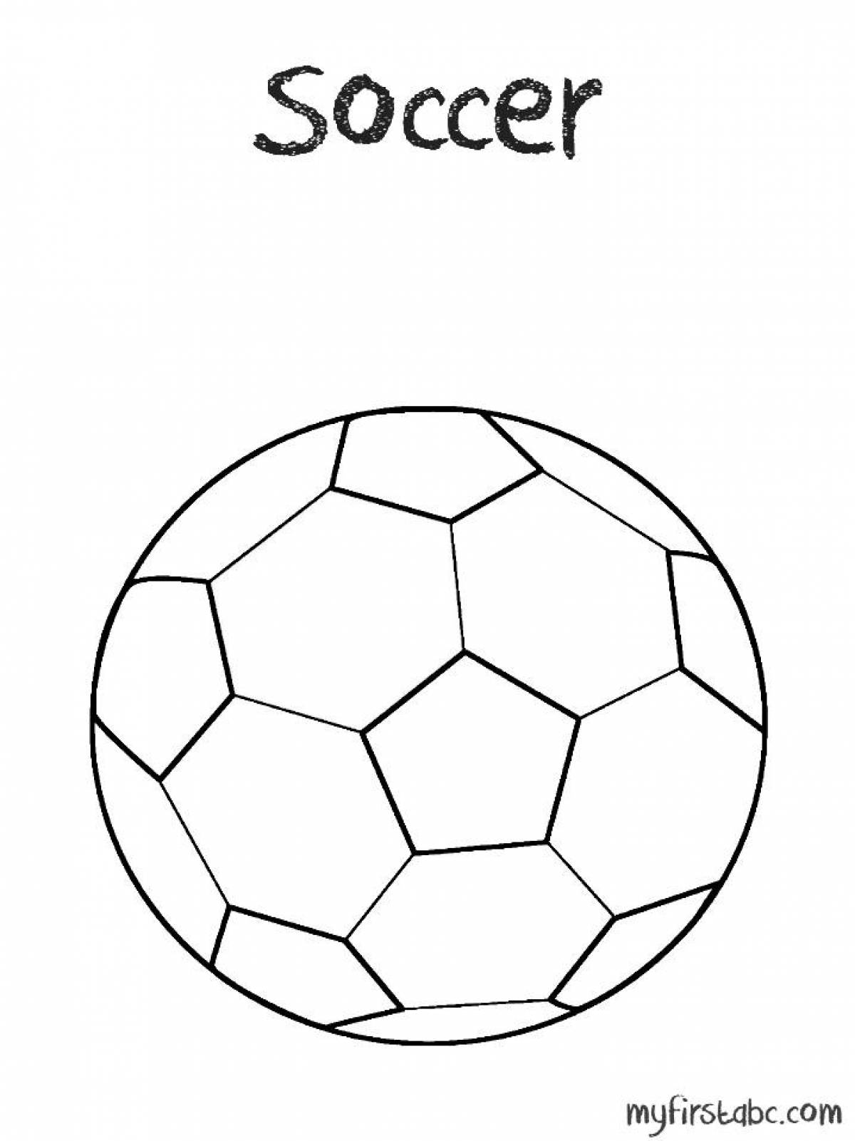 Раскраска радостный футбольный мяч