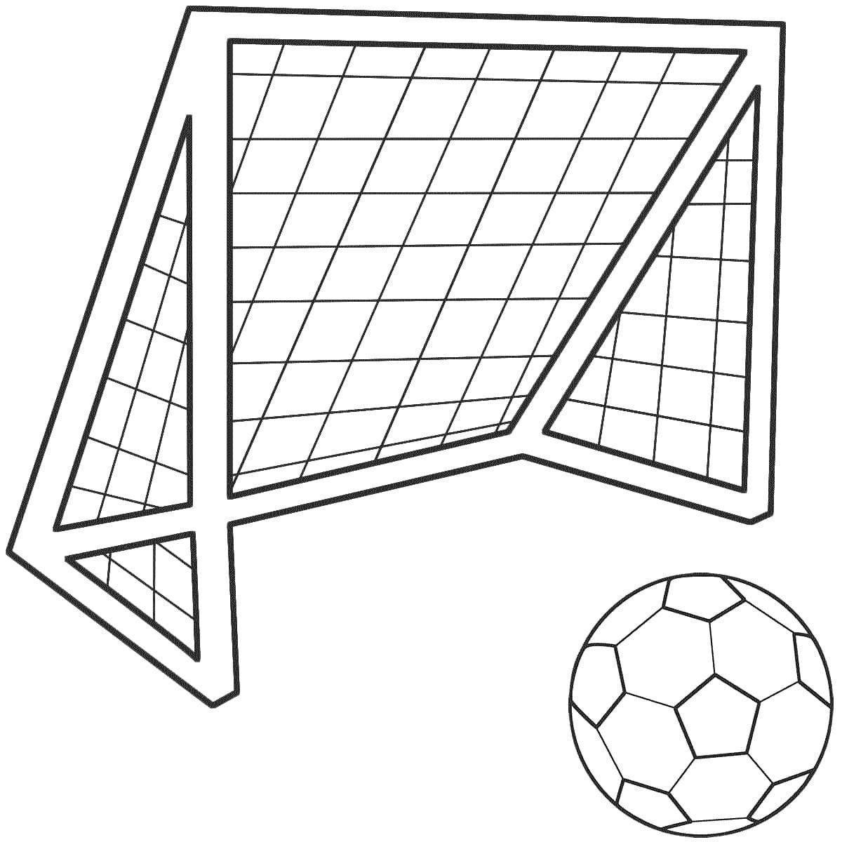 Раскраска игривый футбольный мяч
