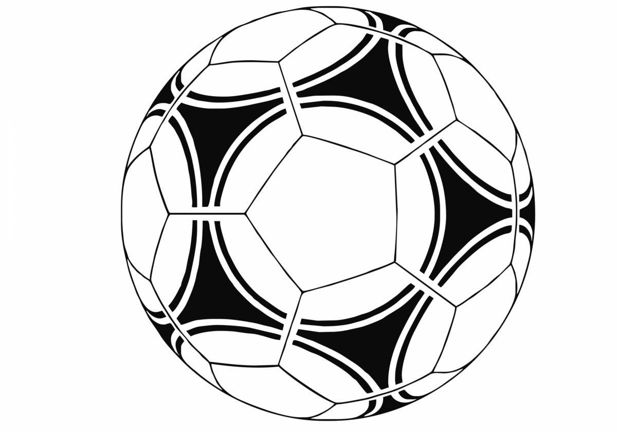 Смелая страница раскраски футбольного мяча