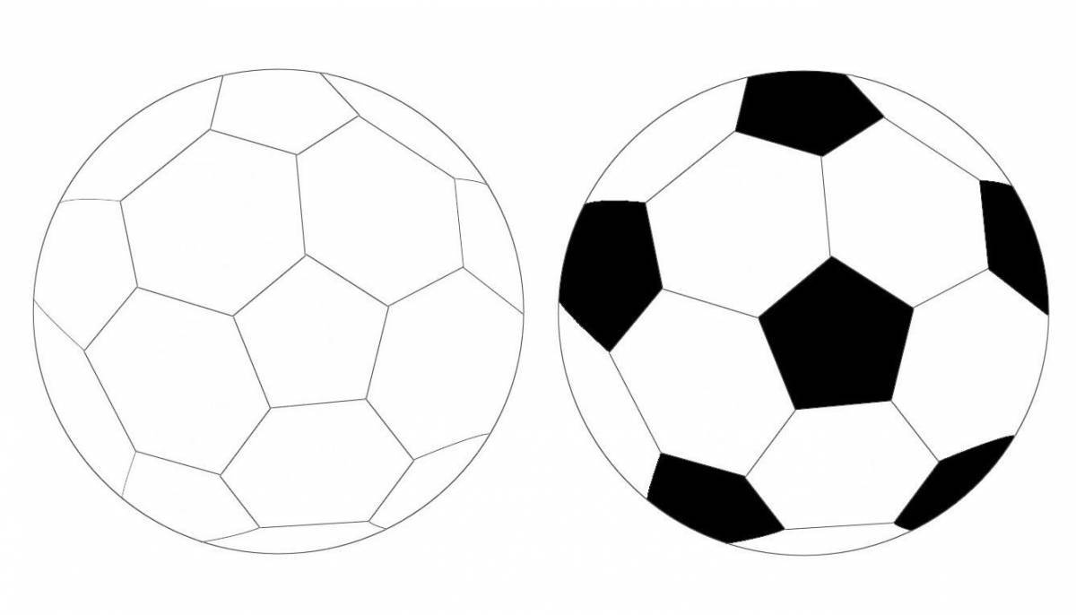 Раскраска футбольный мяч