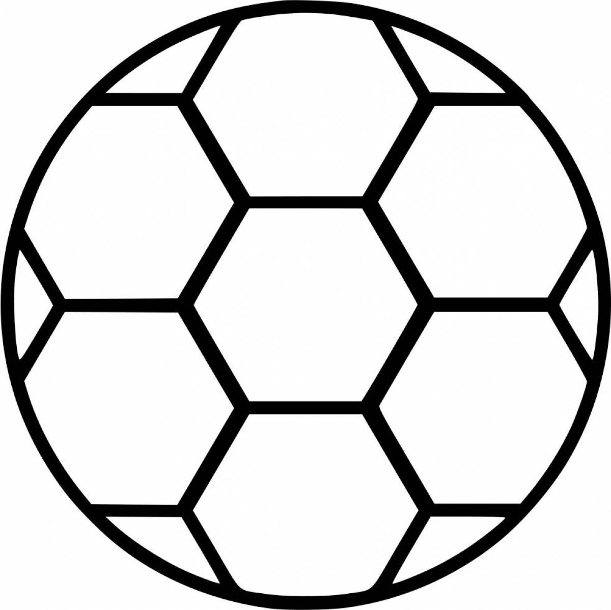 Раскраска сияющий футбольный мяч