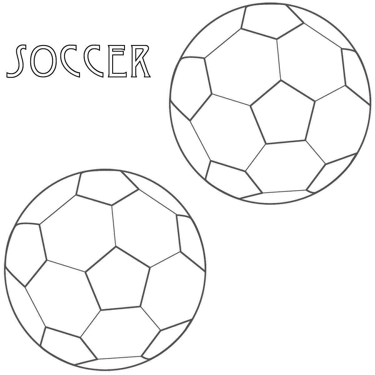 Animated soccer ball coloring page
