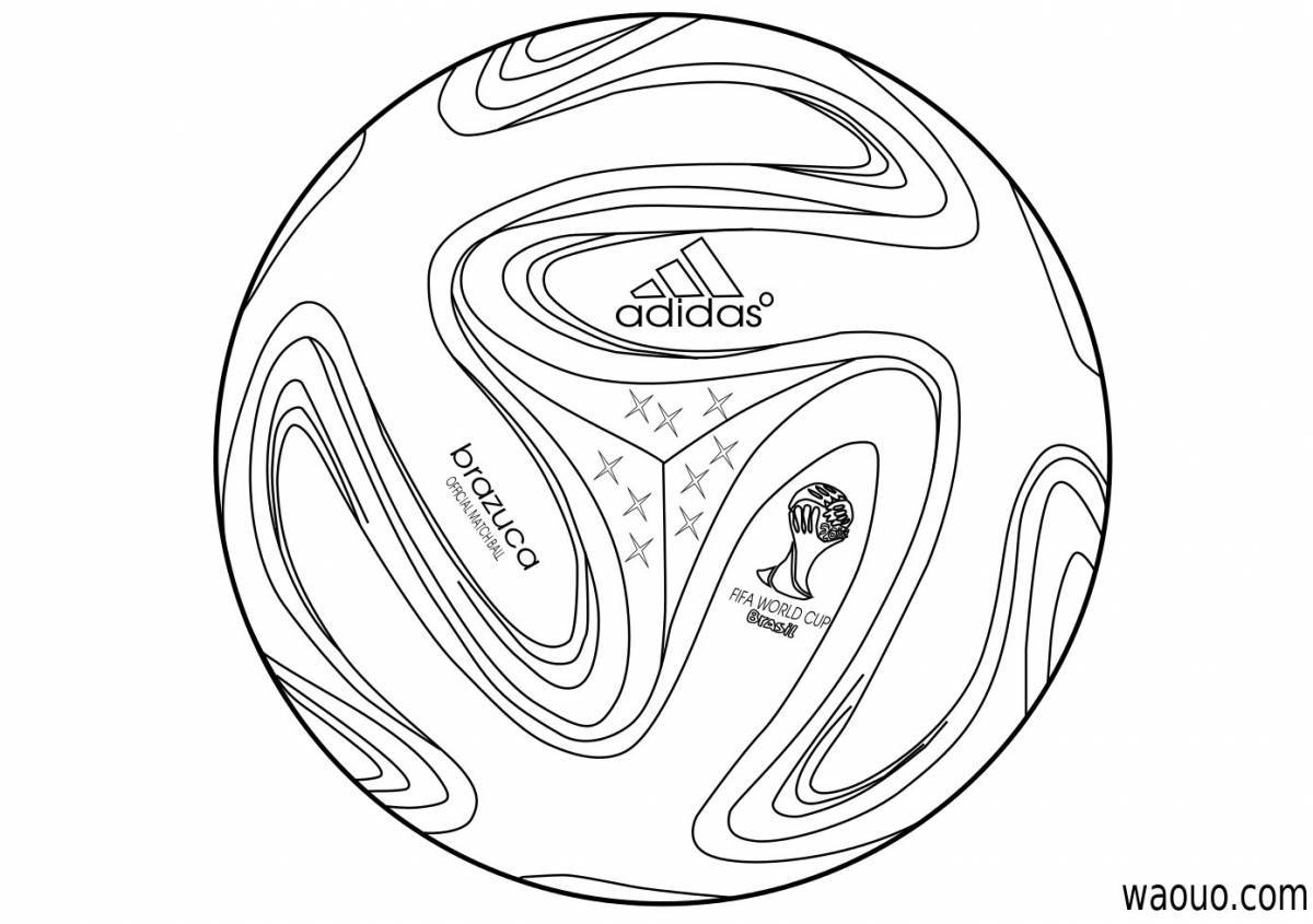 Dynamic soccer ball coloring page