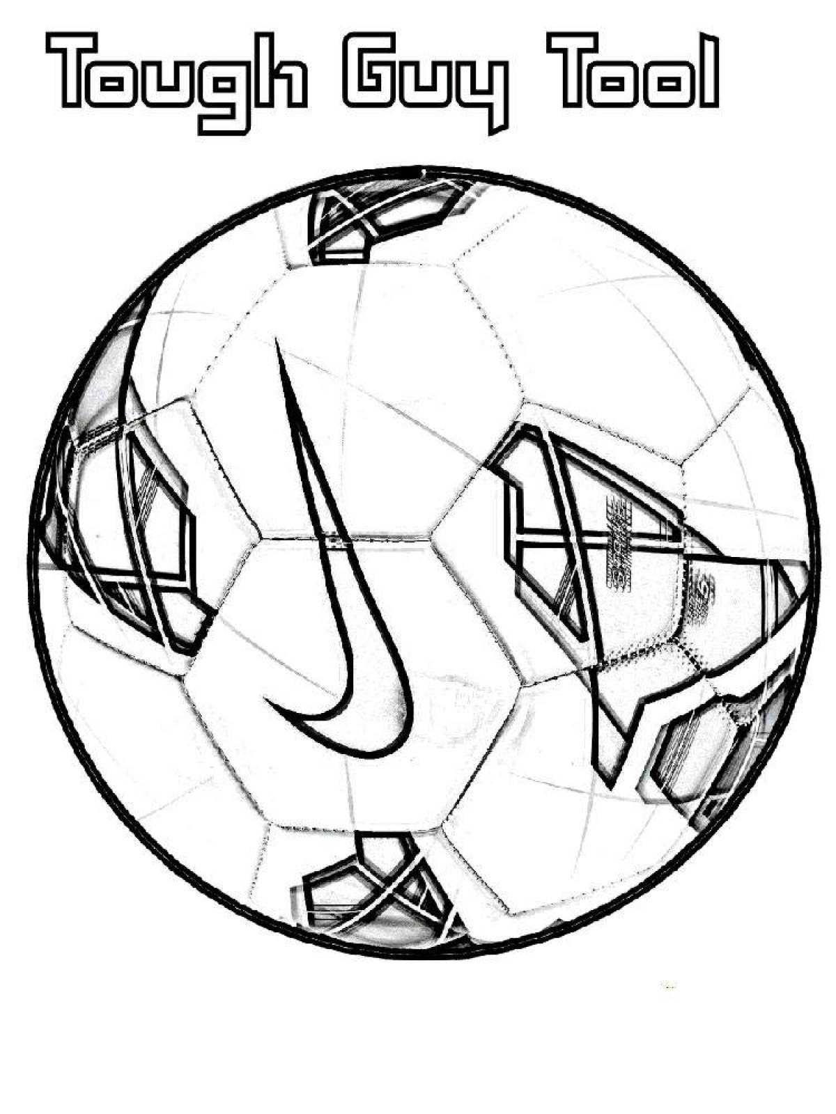 Attractive soccer ball coloring page