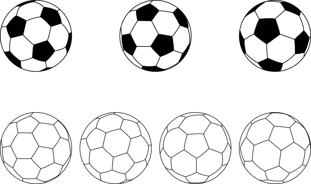 Attractive soccer ball coloring book
