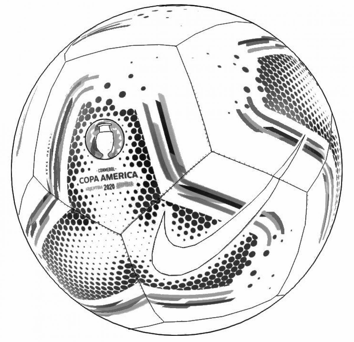 Привлекательная раскраска футбольного мяча