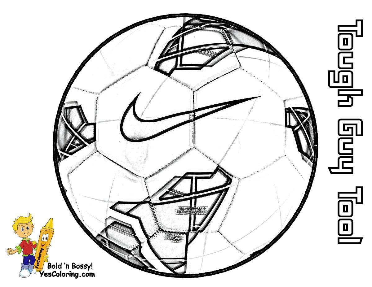 Coloring page nice soccer ball