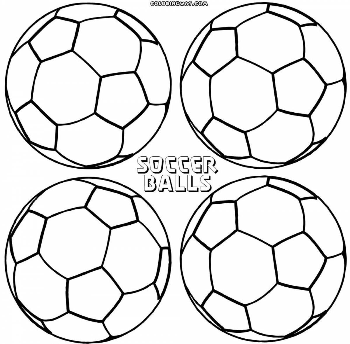 Coloring big soccer ball