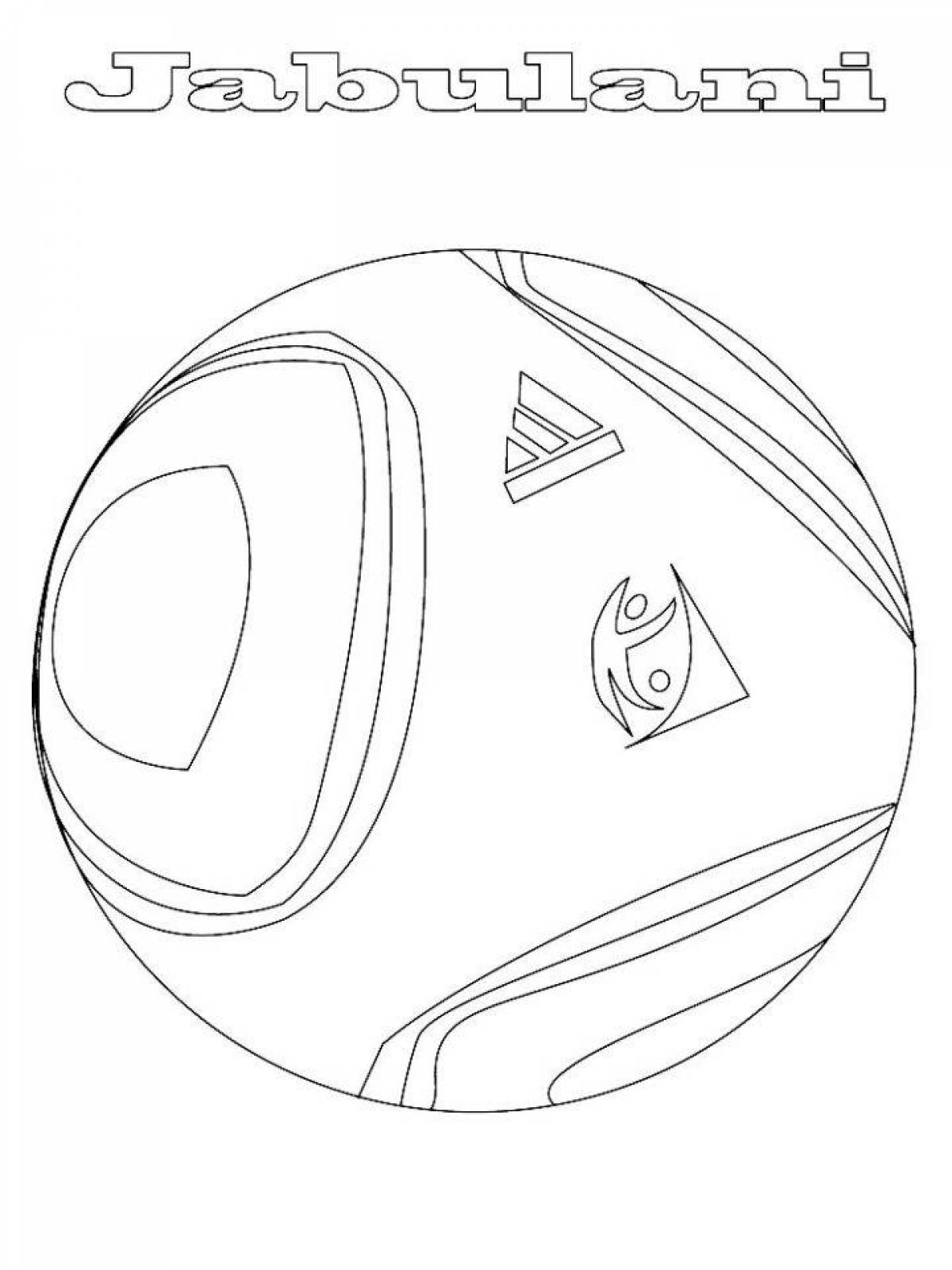 Раскраска величественный футбольный мяч