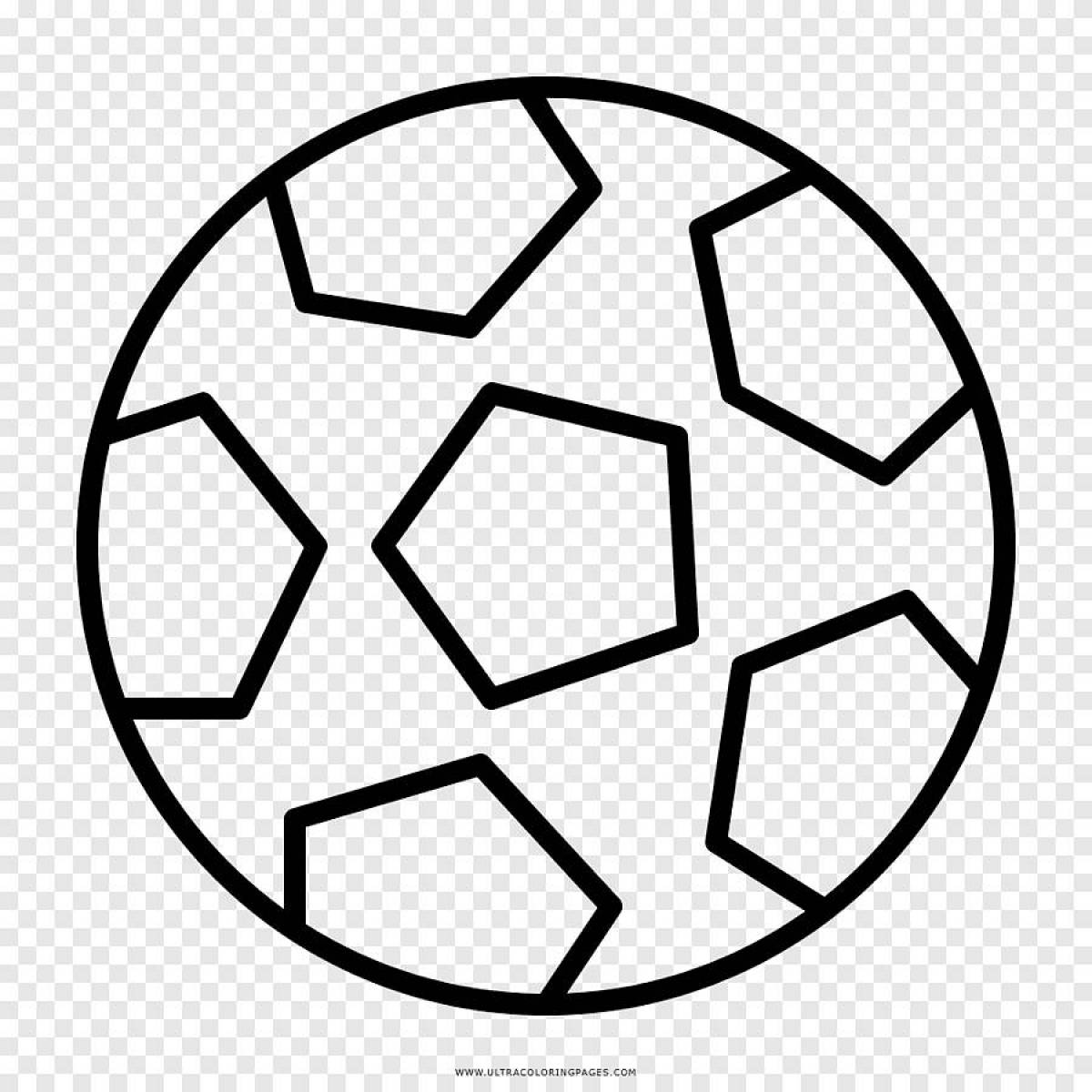 Impressive soccer ball coloring page