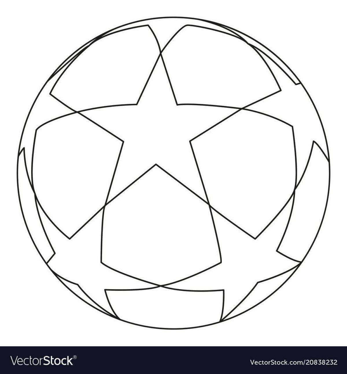 Раскраска сказочный футбольный мяч