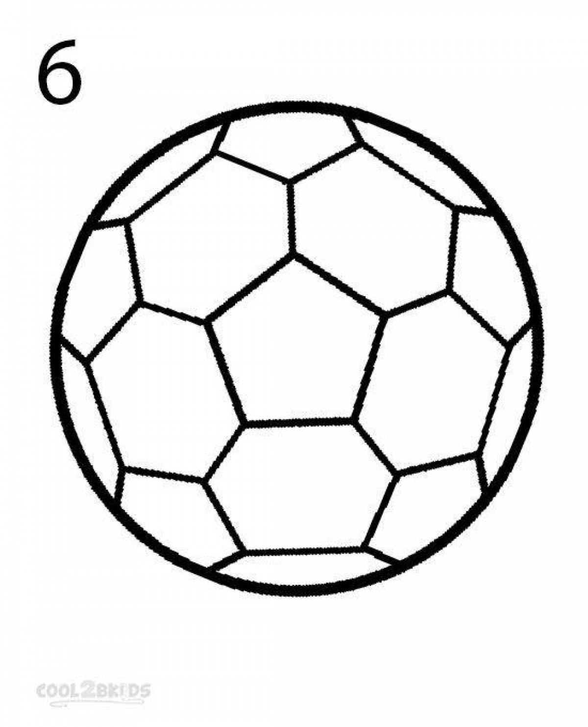Раскраска удивительный футбольный мяч