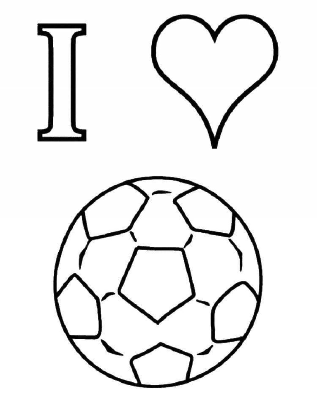 Coloring fantasy soccer ball