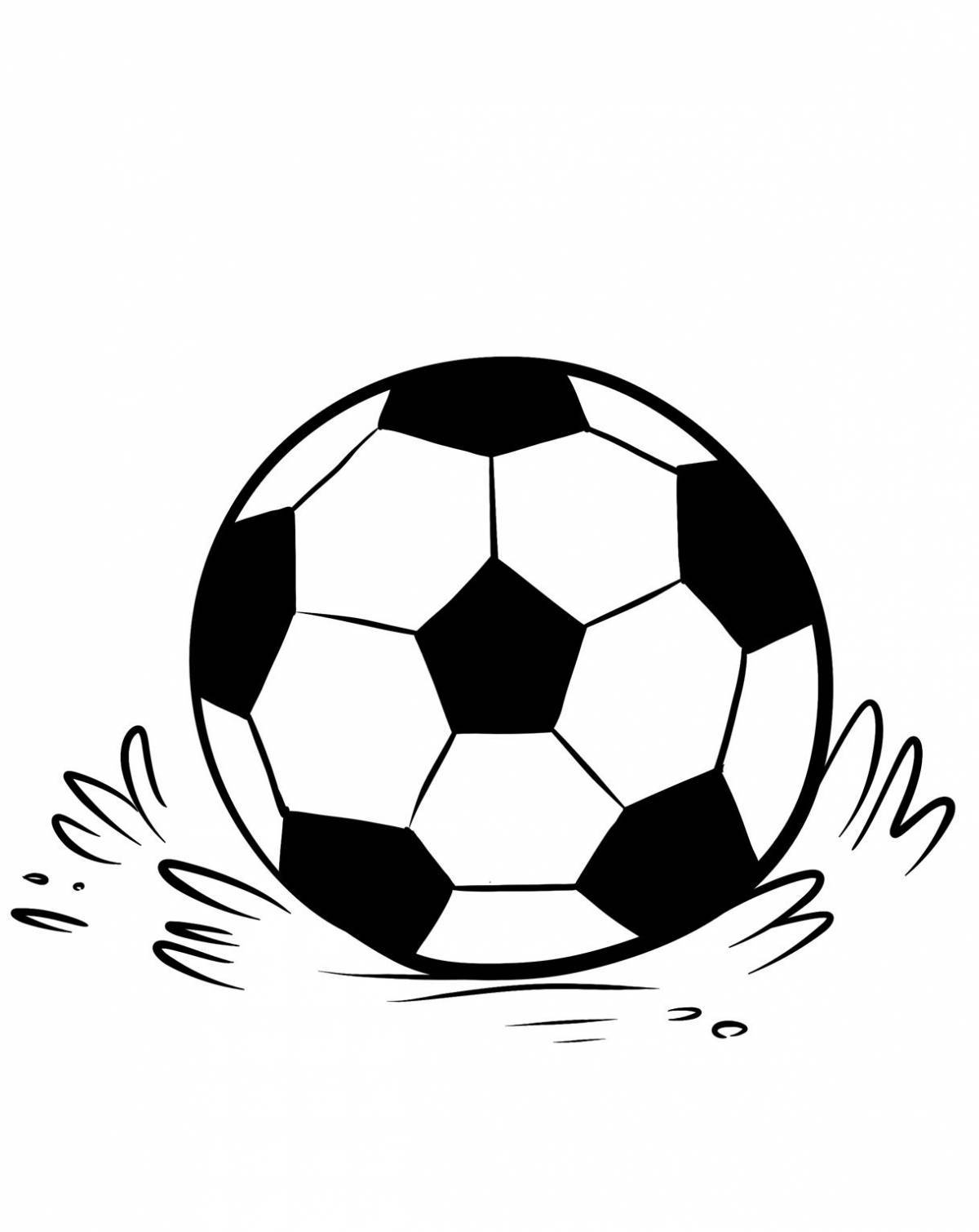 Раскраска необычный футбольный мяч