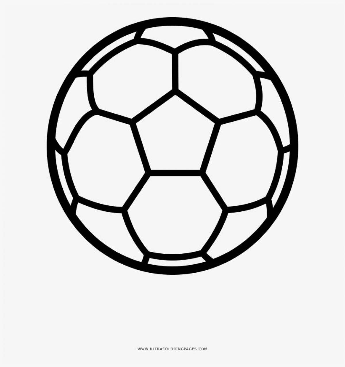 Coloring page of spectacular soccer ball