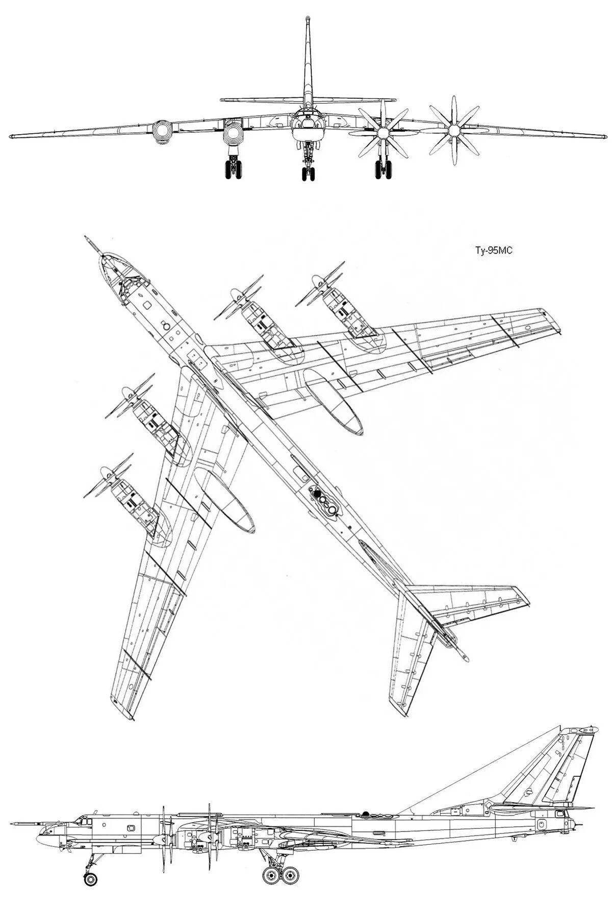 Ту 95 схема компоновочная схема
