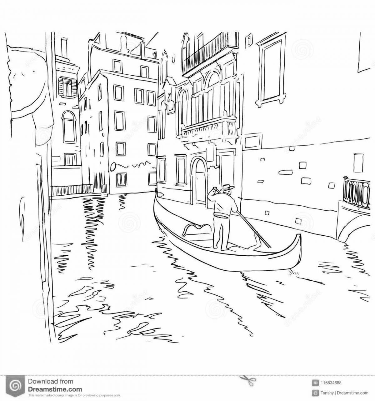Coloring page magnificent venice