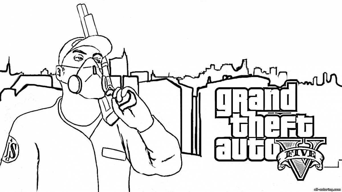 Bright cj coloring page