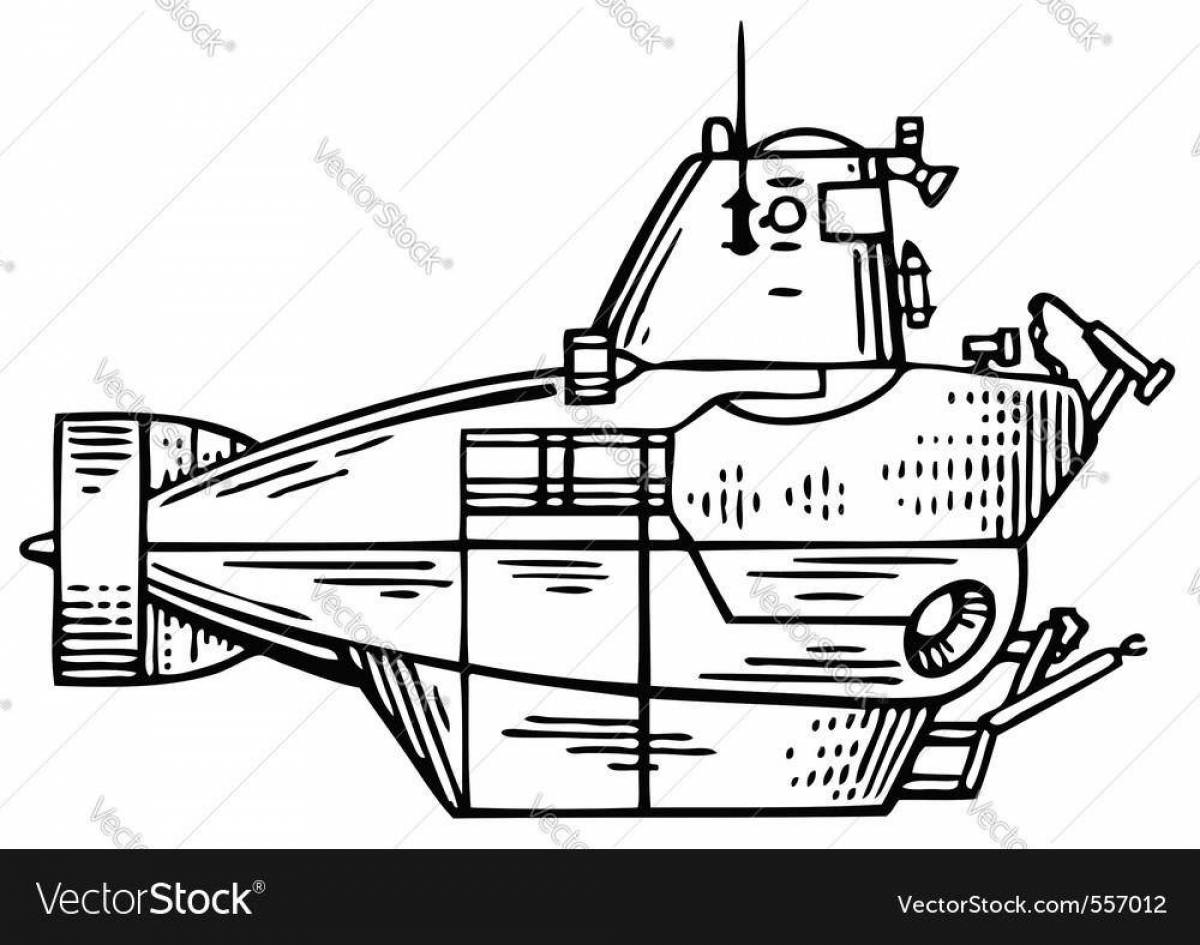 Раскраска «яркий батискаф»