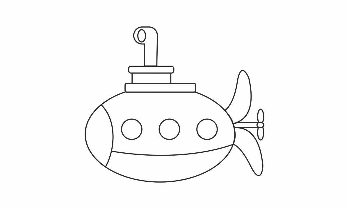 Tempting bathyscaphe coloring page