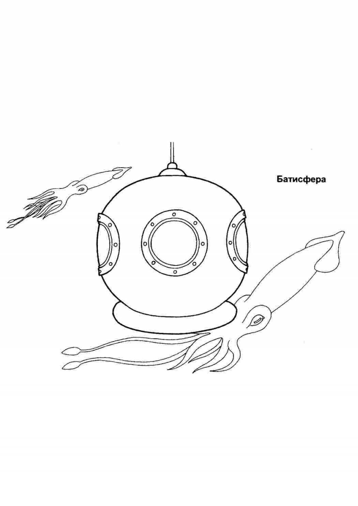 Coloring shining bathyscaphe