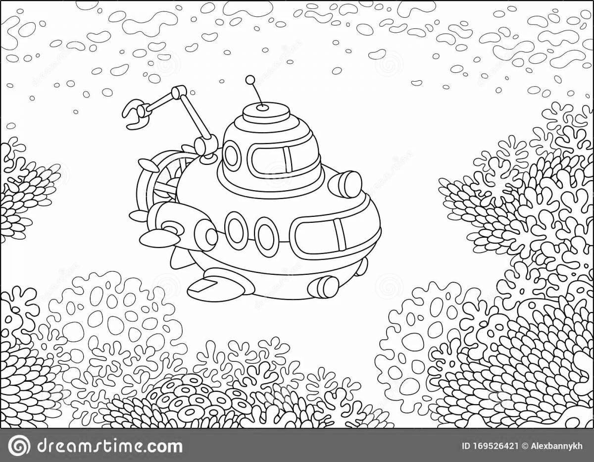 Coloring bizarre bathyscaphe