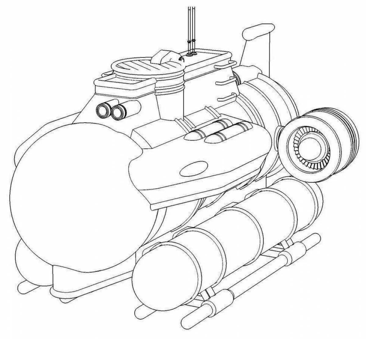 Outstanding bathyscaphe coloring page