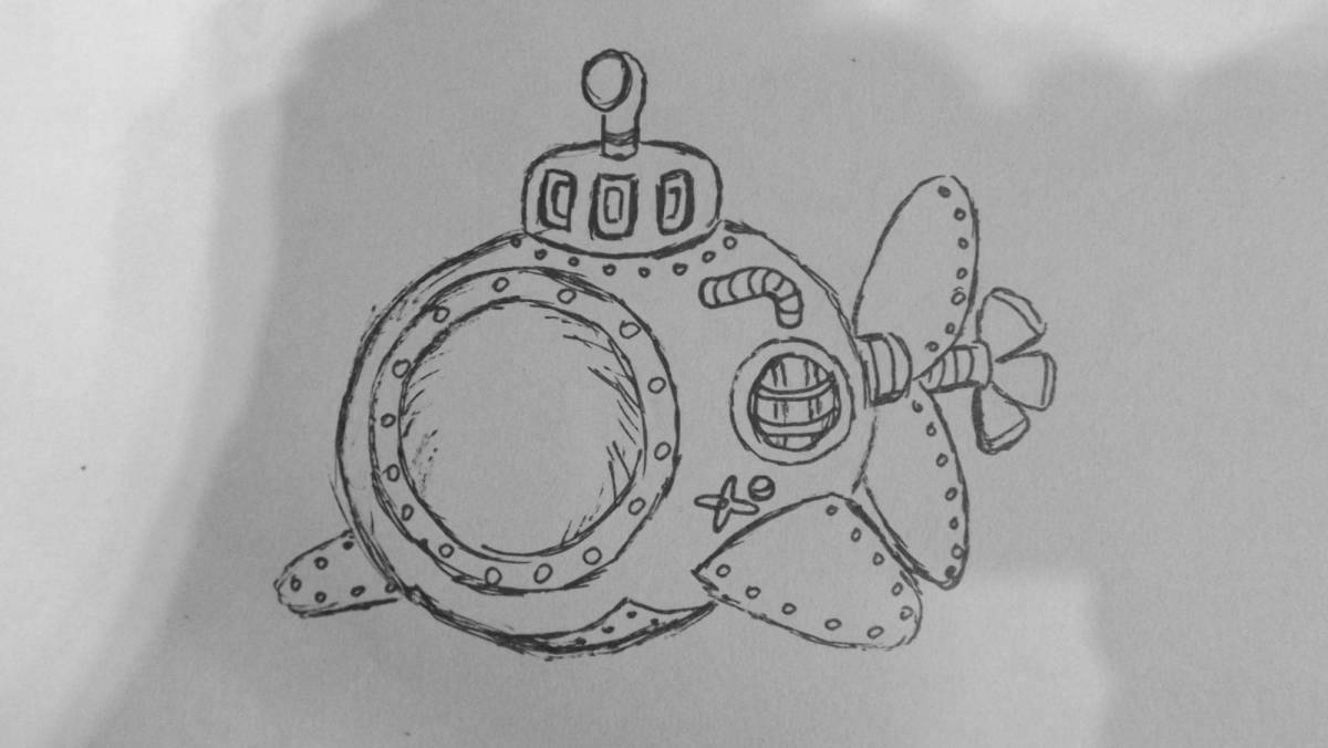 Wonderful bathyscaphe coloring book