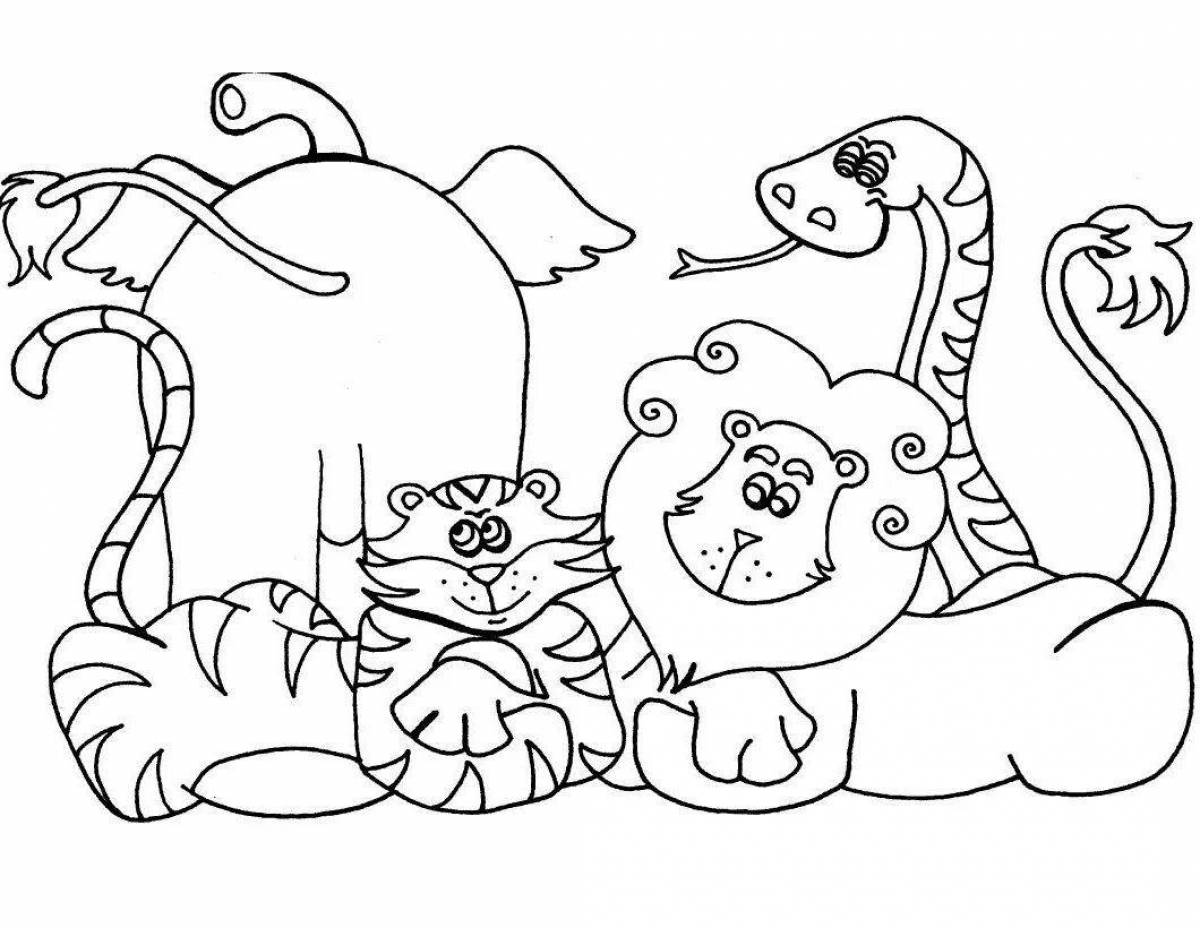 Dazzling animal coloring pages