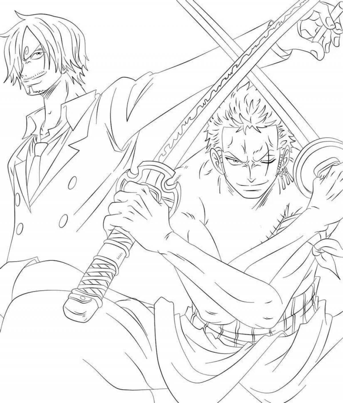 Sanji's bold coloring page