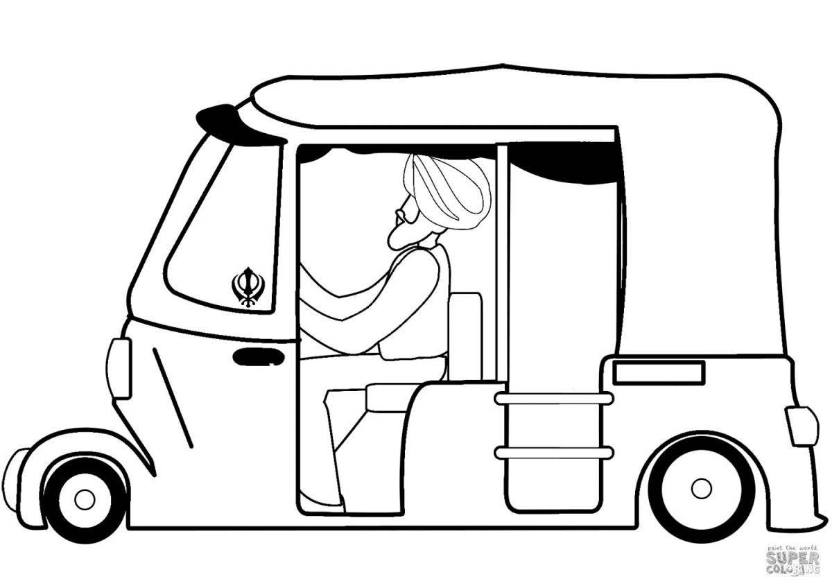 Bright motorhome coloring page