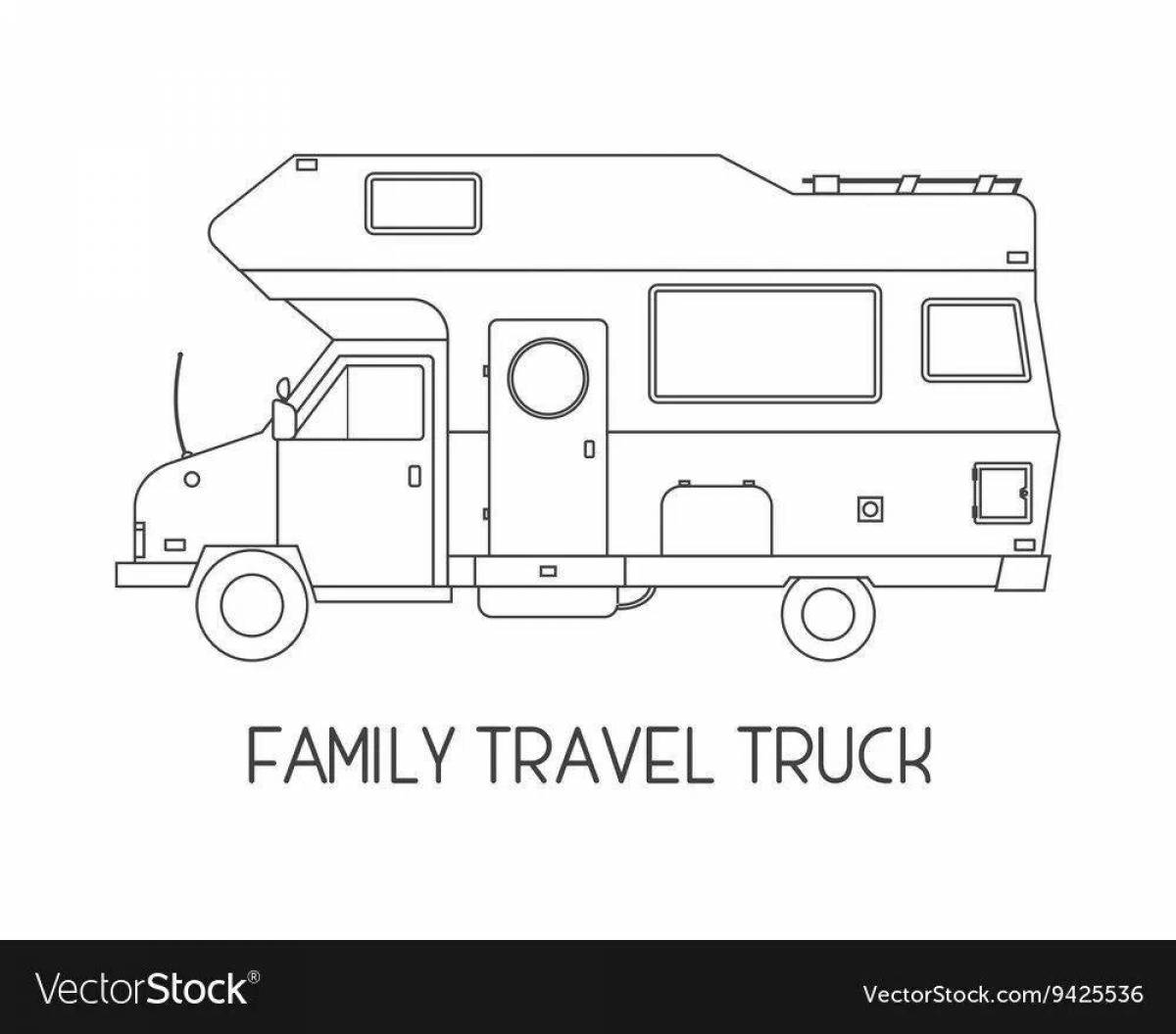 Incredible motorhome coloring page